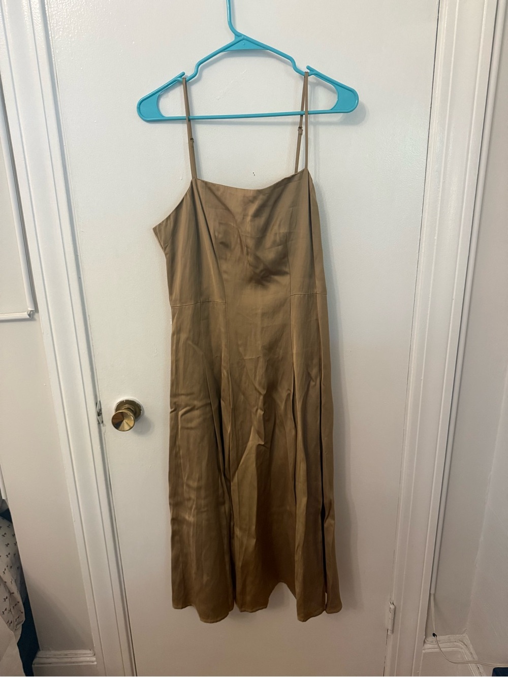 NWT Banana republic size 10 gold khaki midi dress